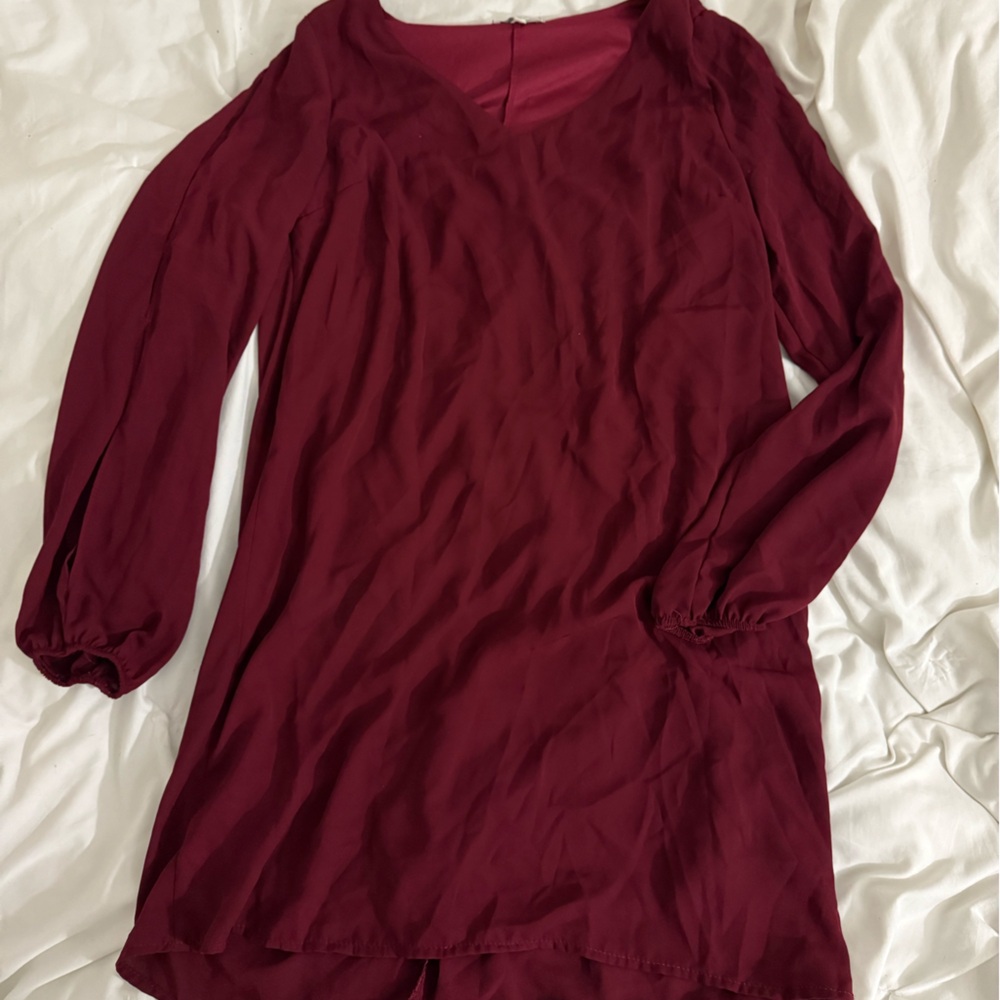 Elegant Burgundy Women's Top
